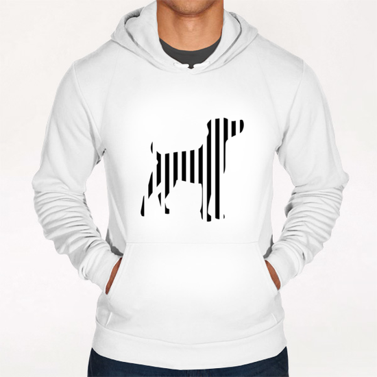 Dog on Stripes Hoodie by Divotomezove