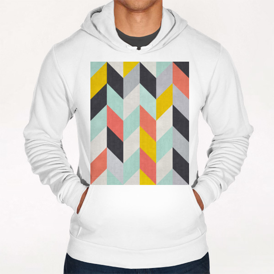 Geometric and colorful chevron I Hoodie by Vitor Costa