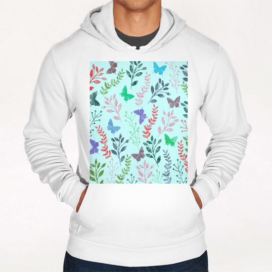 Floral and Butterfly X 0.1 Hoodie by Amir Faysal