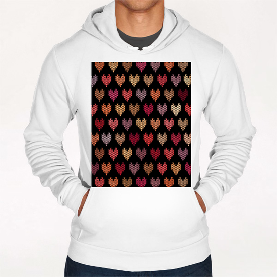 Colorful Knitted Hearts X 0.3 Hoodie by Amir Faysal