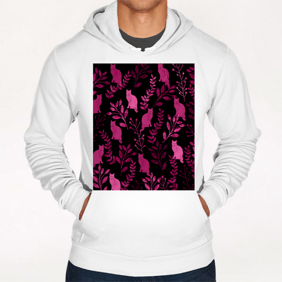 Floral and Cat X 0.4 Hoodie by Amir Faysal