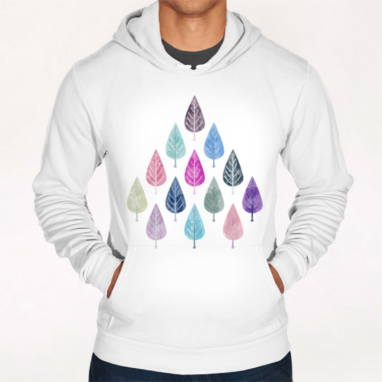Watercolor Forest Pattern X 0.2 Hoodie by Amir Faysal