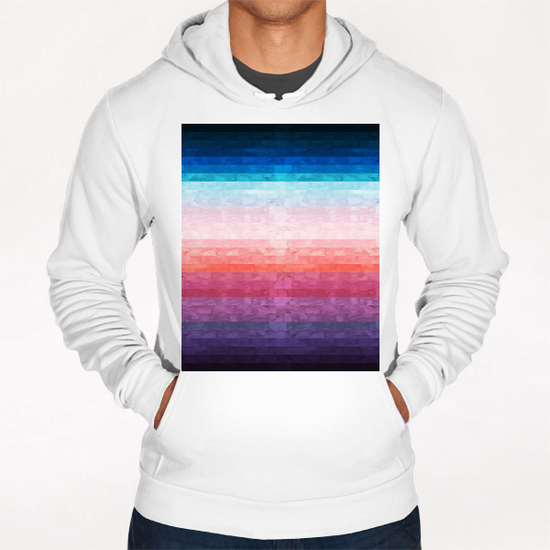 Geometric landscape watercolor Hoodie by Vitor Costa