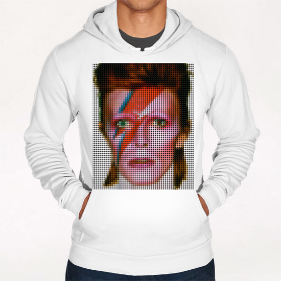 David bowie portrait Hoodie by Vitor Costa