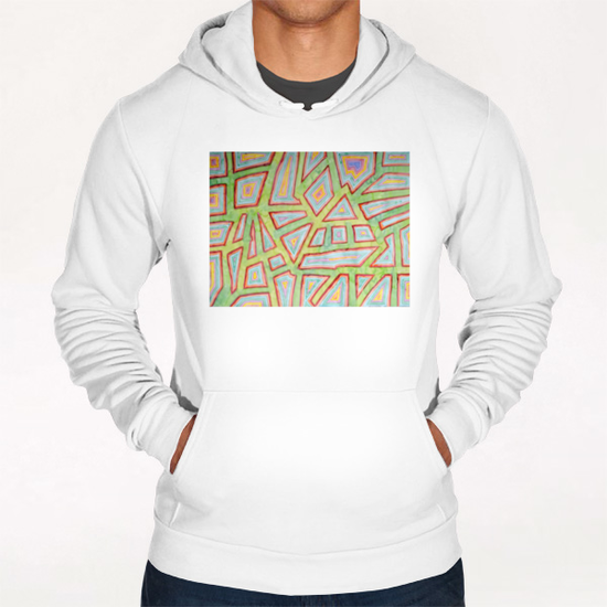 Map Pattern on Spring Green Hoodie by Heidi Capitaine
