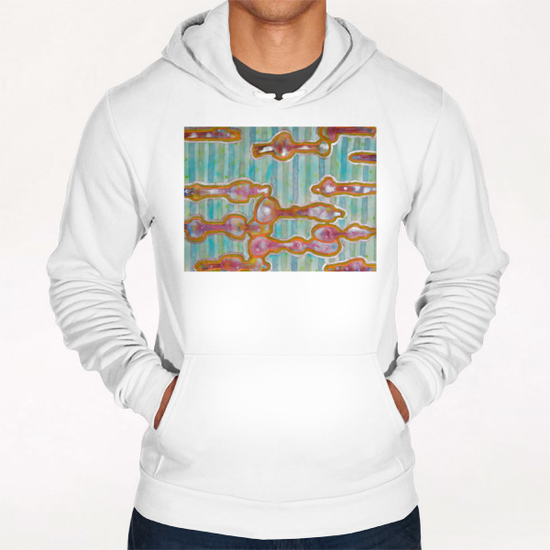 Iridescent Splashes and Stripes Hoodie by Heidi Capitaine
