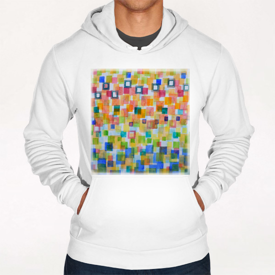 Light Squares and Frames Pattern Hoodie by Heidi Capitaine