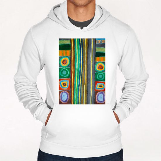 Symmetrical Bordered Stripes Hoodie by Heidi Capitaine