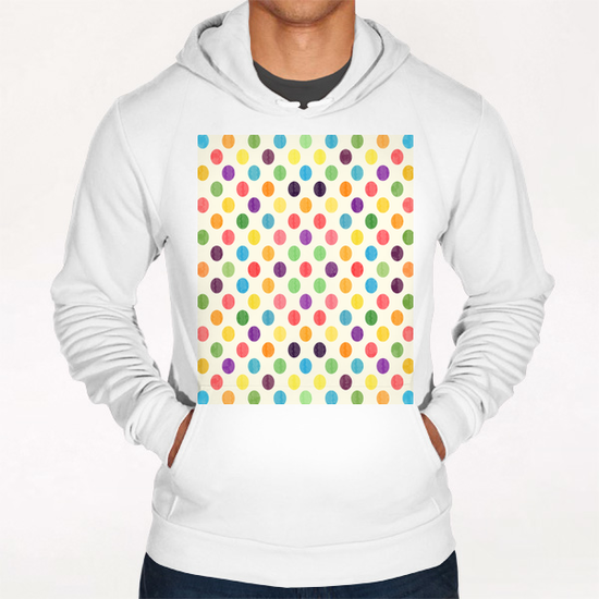 Watercolor Polka Dots  X 0.1 Hoodie by Amir Faysal