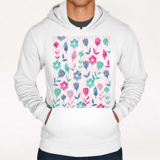 Watercolor Floral X 0.8 Hoodie by Amir Faysal