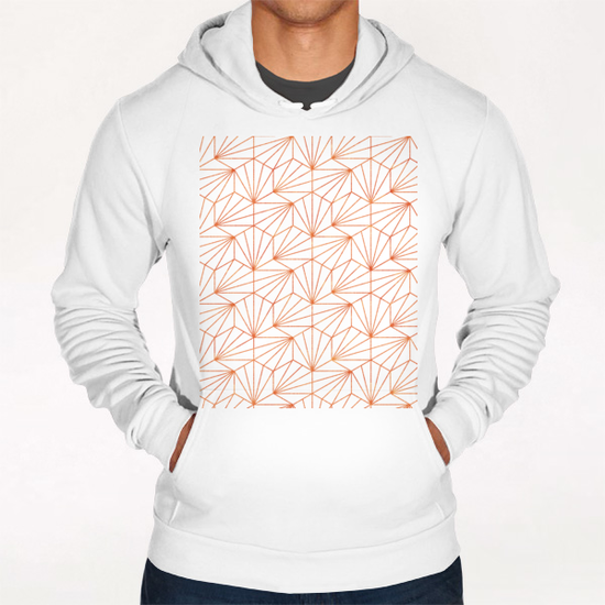 Rose Gold & White Hoodie by Uma Gokhale