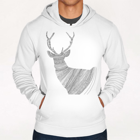 Stag (blue) Hoodie by Florent Bodart - Speakerine