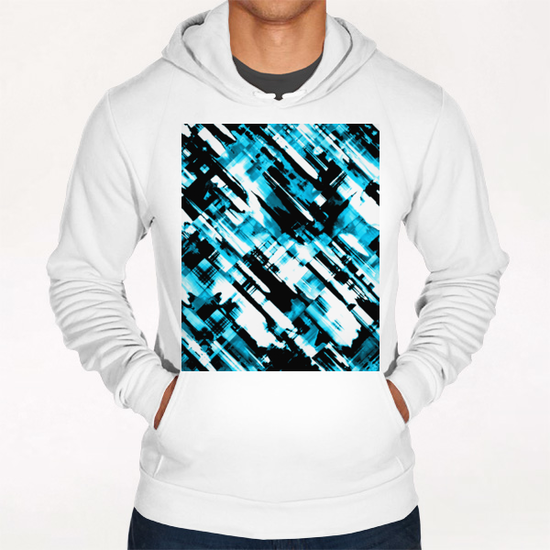 Hot blue and black digital art G253 Hoodie by MedusArt