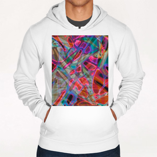 Colorful Abstract Stained Glass G9 Hoodie by MedusArt