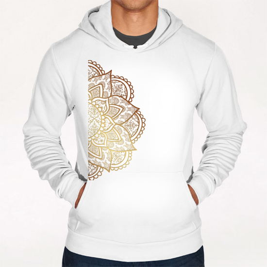 Mandala - Gold & Marble Hoodie by Alexandre Ibáñez