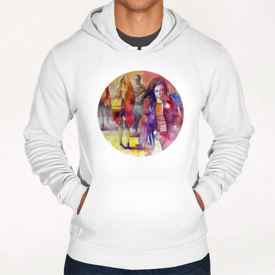 Walking in the square Hoodie by andreuccettiart
