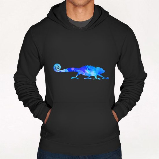 Abstract Chameleon Reptile Hoodie by Amir Faysal