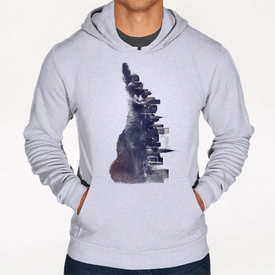 Fox from the city Hoodie by Robert Farkas