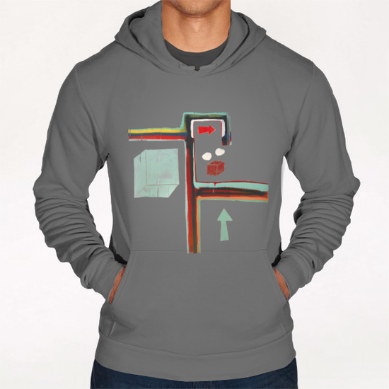 Up and Right Hoodie by Pierre-Michael Faure