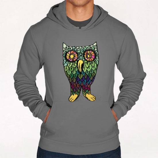 Happy Owl Hoodie by Yann Tobey
