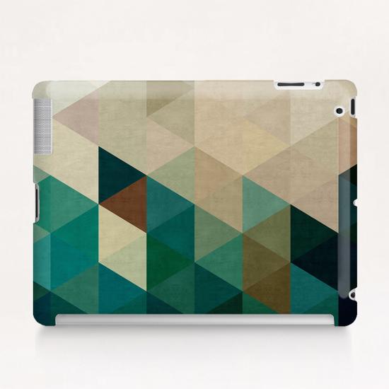 Green Triangular Pattern Tablet Case by Vitor Costa