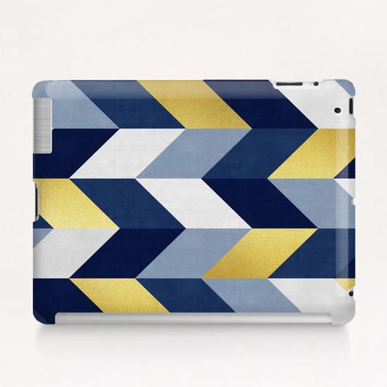 Geometric and golden chevron Tablet Case by Vitor Costa