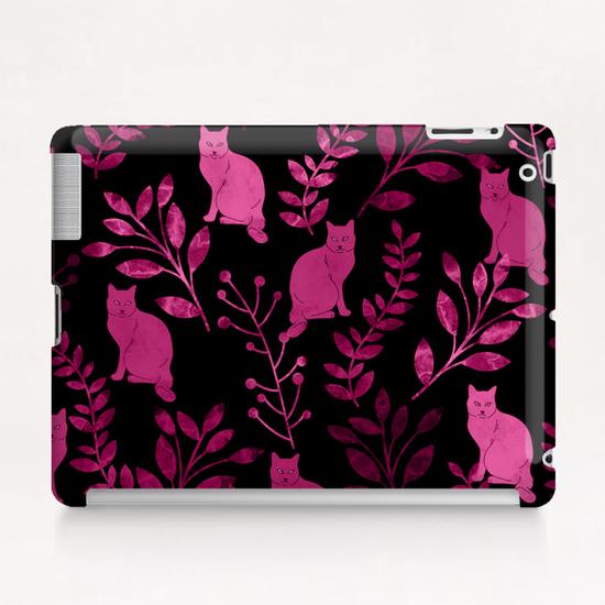 Floral and Cat X 0.4 Tablet Case by Amir Faysal