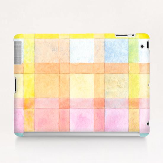 Pastel colored Watercolors Check Pattern  Tablet Case by Heidi Capitaine