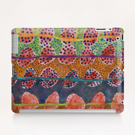 Red Round And Dotted Forms Tablet Case by Heidi Capitaine