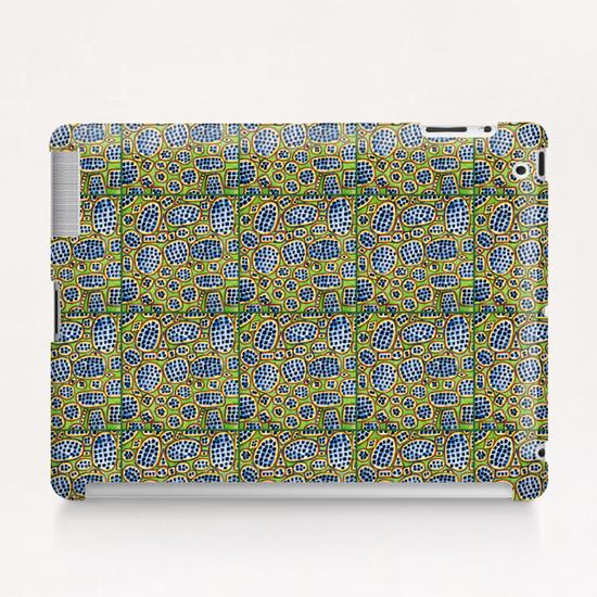 Blue-Black Seeds Pattern Tablet Case by Heidi Capitaine