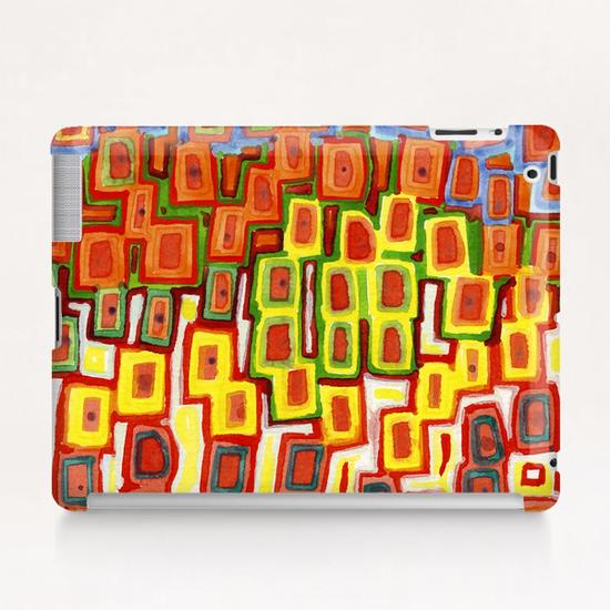 Squeezed together Squares Pattern  Tablet Case by Heidi Capitaine