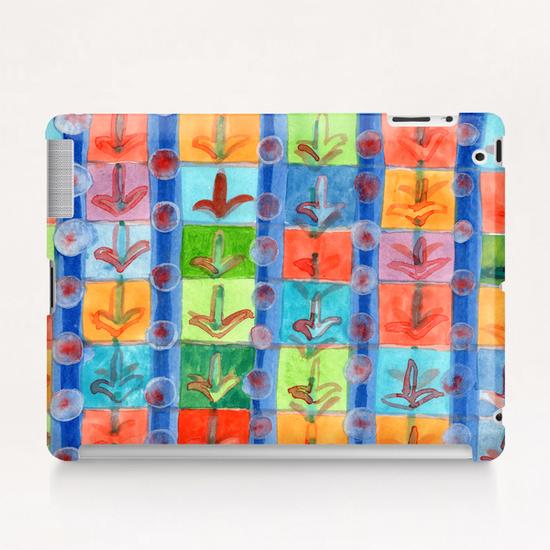 Colorful Planting Plants in Squares Pattern  Tablet Case by Heidi Capitaine