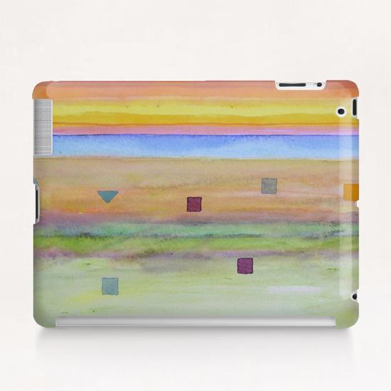 Romantic Landscape combined with Geometric Elements Tablet Case by Heidi Capitaine