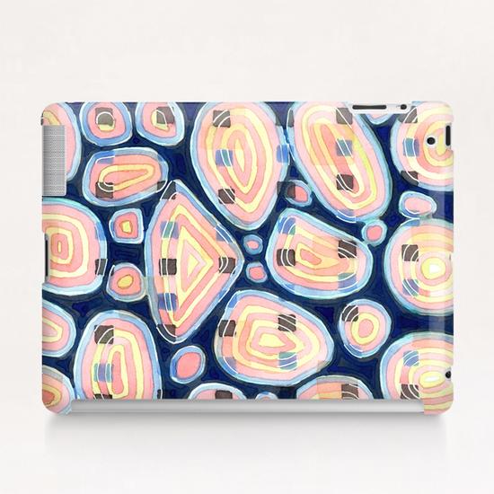 . Woven Squares and Round Shapes Pattern  Tablet Case by Heidi Capitaine