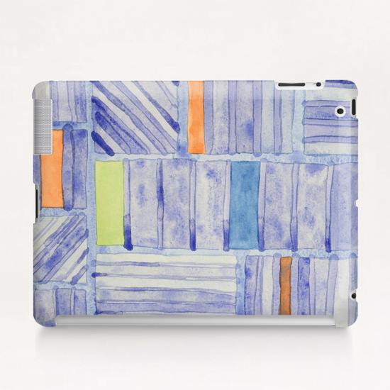 Blue Panel with Colorful Rectangles  Tablet Case by Heidi Capitaine