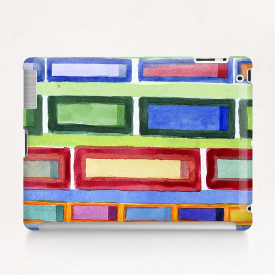 Narrow Frames in Vertical Rows Pattern Tablet Case by Heidi Capitaine