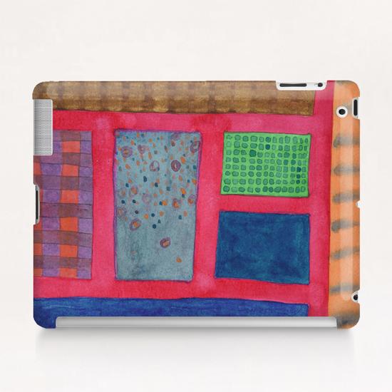 Different Elements between Scarlet Grid Tablet Case by Heidi Capitaine