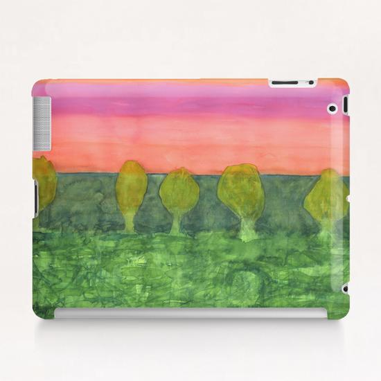 Trees, Green and Evening Sky Tablet Case by Heidi Capitaine