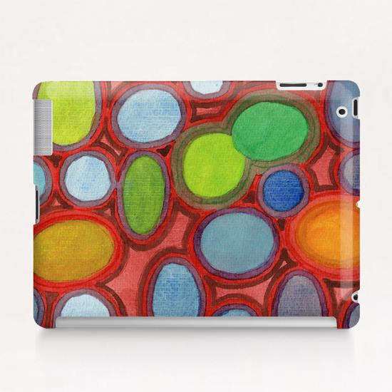 . Abstract Moving Round Shapes Pattern  Tablet Case by Heidi Capitaine