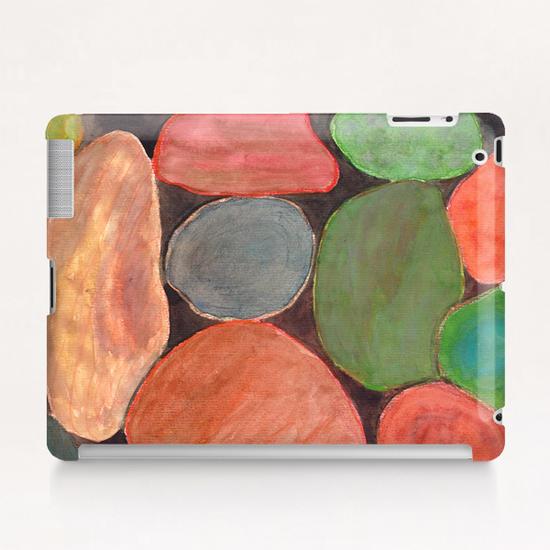 . Lovely colorful Stones on dark Background  Tablet Case by Heidi Capitaine