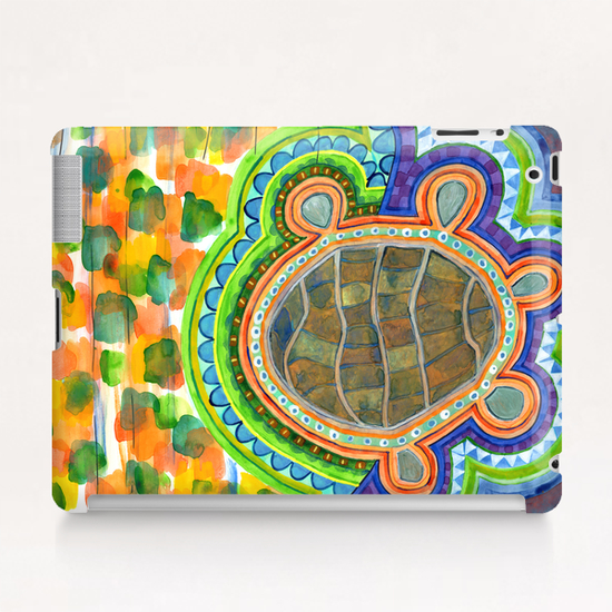 Weird Turtle in picturesque Blobs Pattern  Tablet Case by Heidi Capitaine