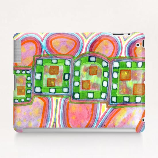 Green Band over Red Cells  Tablet Case by Heidi Capitaine