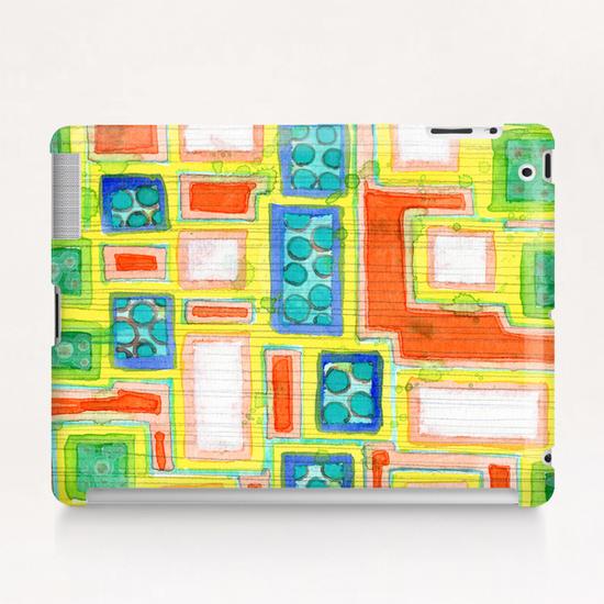 Structured Beautiful Bright Pattern with Vertical Pencil Lines  Tablet Case by Heidi Capitaine