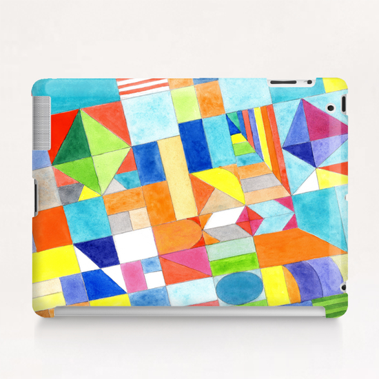 Playful Colorful Architectural Pattern  Tablet Case by Heidi Capitaine