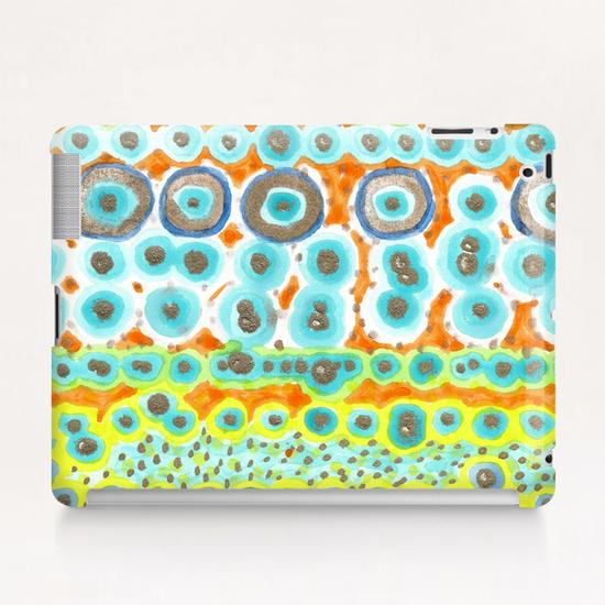 Happy Circle Pattern with Gold  Tablet Case by Heidi Capitaine