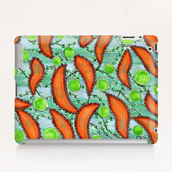 Hot Peppers and Crisp Peas Pattern  Tablet Case by Heidi Capitaine
