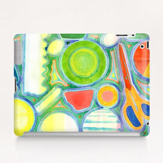Picturesque Shapes Pattern with a Scissors  Tablet Case by Heidi Capitaine