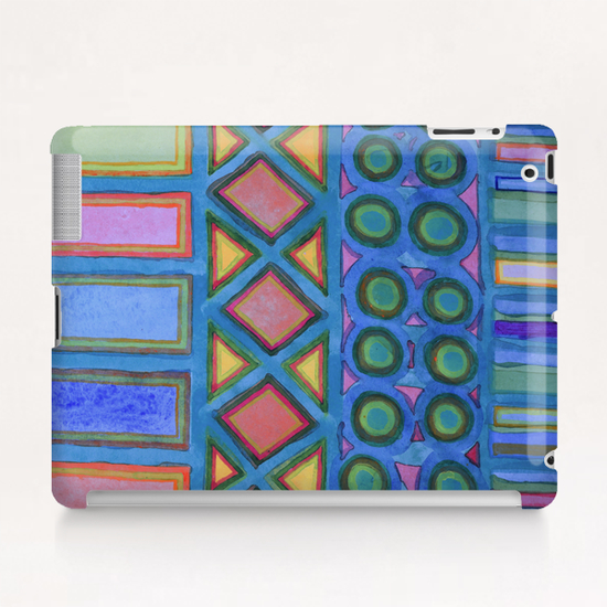 Filled blue Grid Tablet Case by Heidi Capitaine