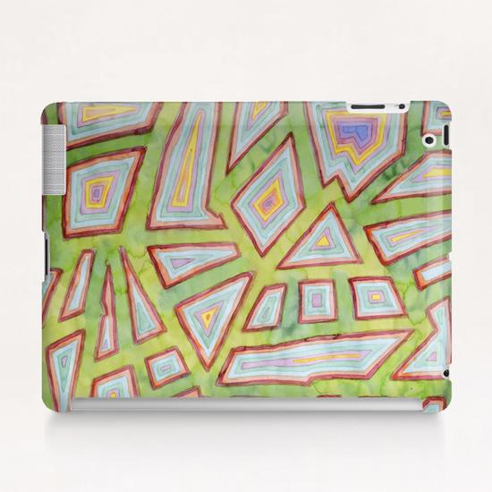 Map Pattern on Spring Green Tablet Case by Heidi Capitaine