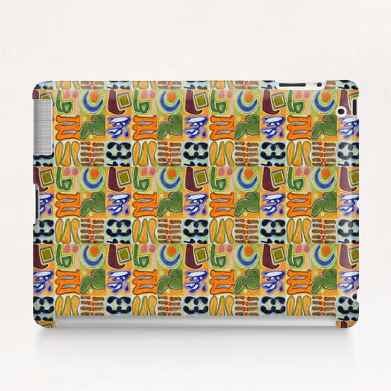  Narrative and Symbolic Signs Pattern Tablet Case by Heidi Capitaine
